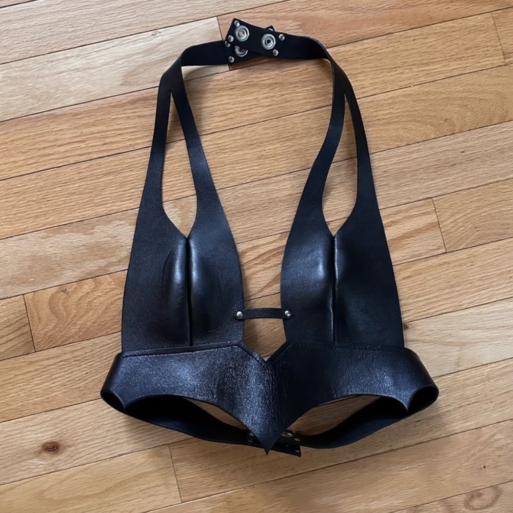 R+M leathers halter top